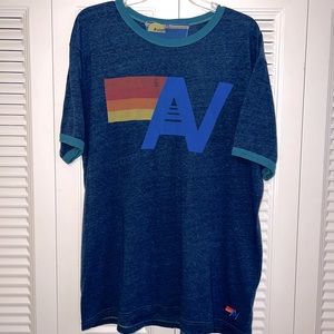 Aviator Nation Mens XL Ringer Logo Tshirt